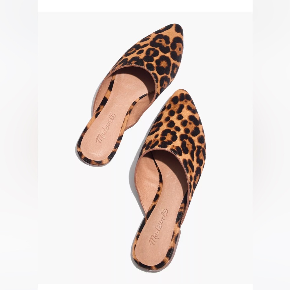 Madewell Shoes, Remi Mule in Leopard Calf Hair